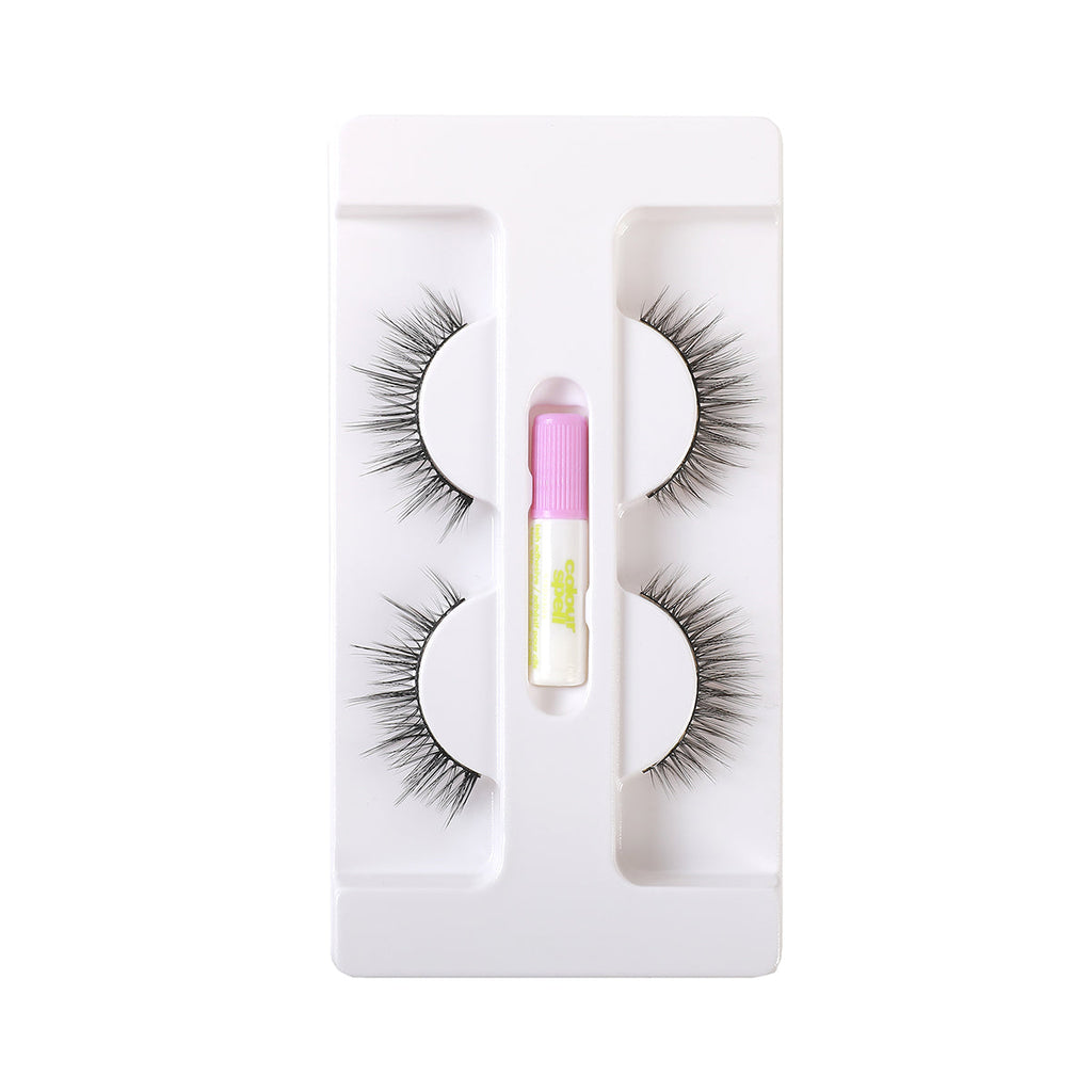 False Eyelashes with Adhesive