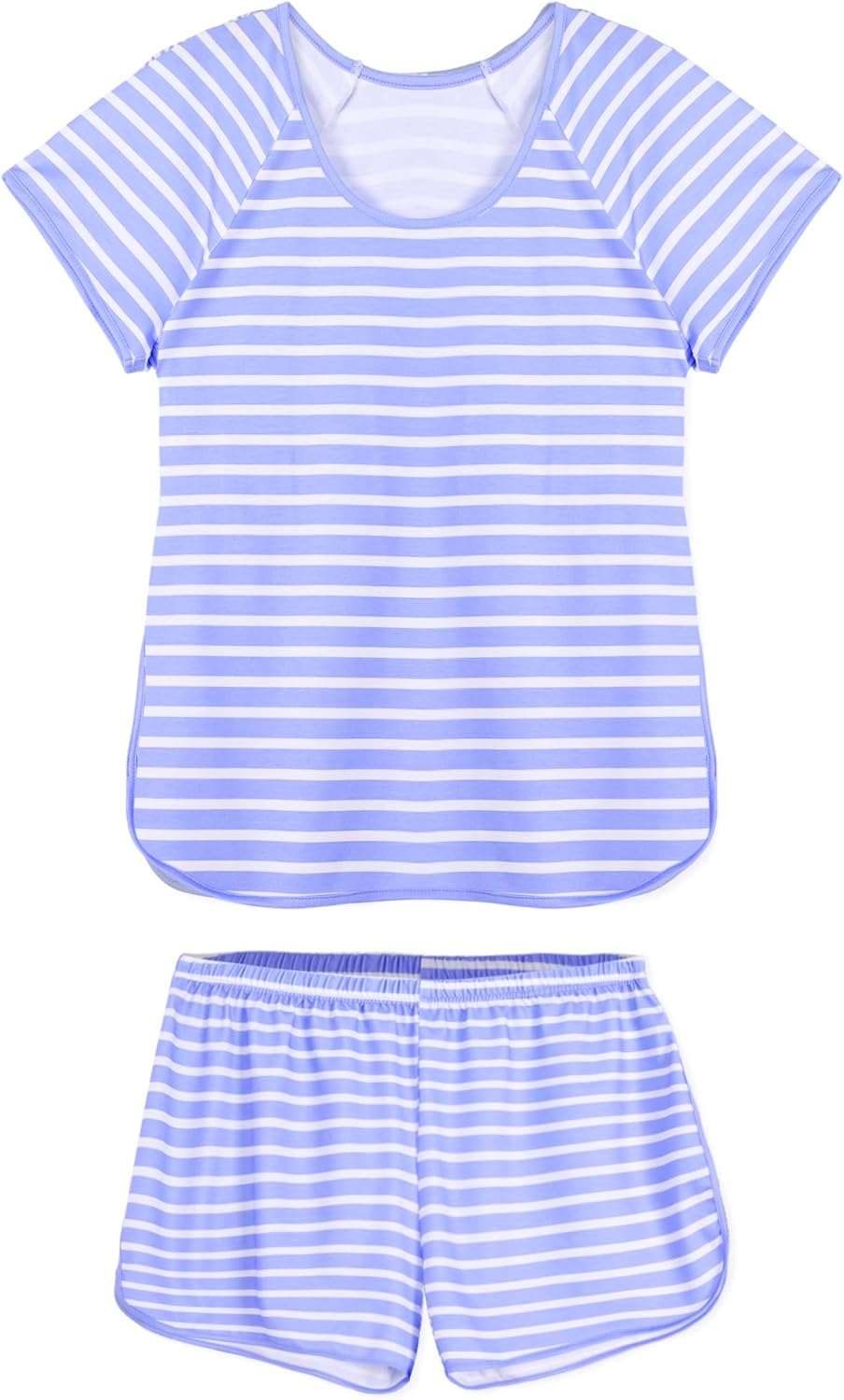 Hilinker Womens Sexy Pajama Set Ruched Lace Trim Cami and Shorts Summer Cute Pjs 2 Piece