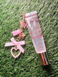 Cutie Lipgloss and Charm Chain – Detachable & Reusable Lip Gloss Holder with Mini Clasp (gloss included)