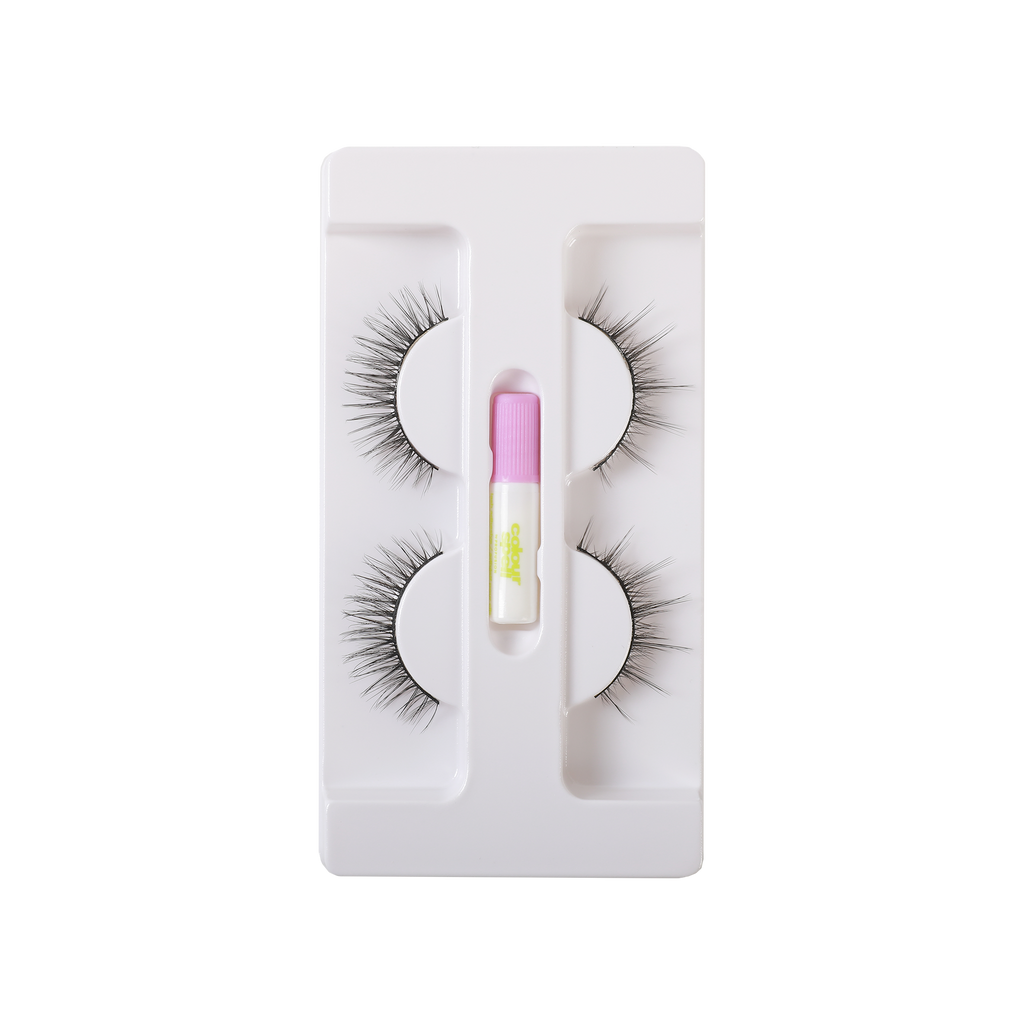 False Eyelashes with Adhesive