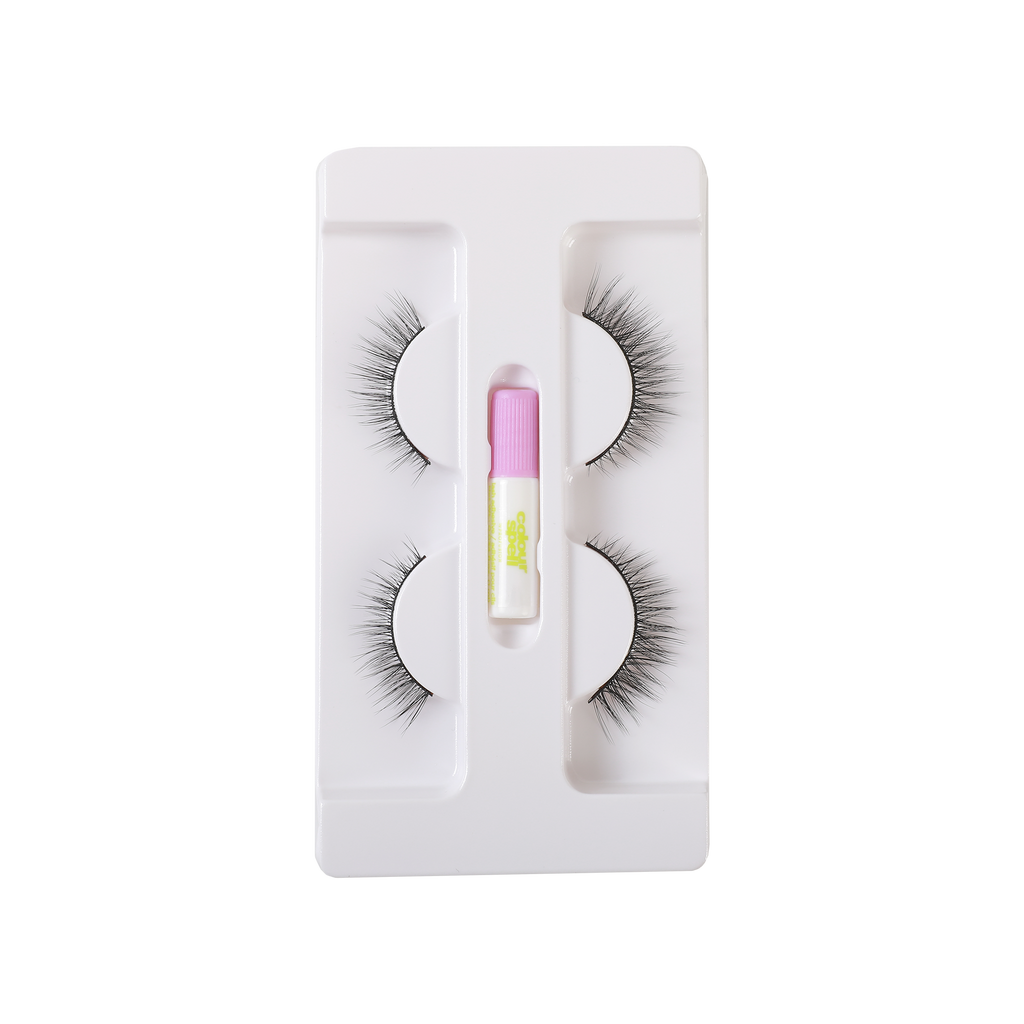 False Eyelashes with Adhesive
