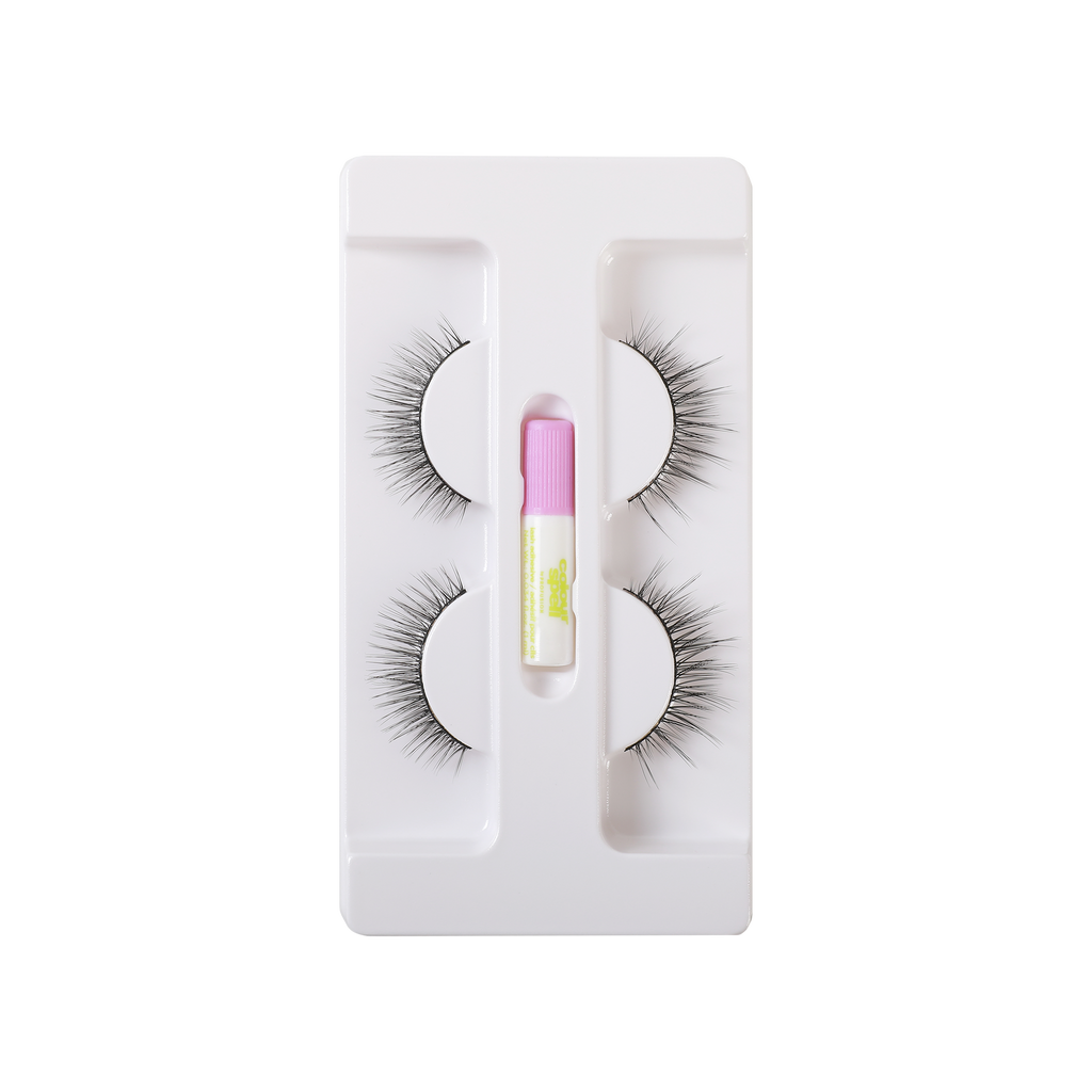 False Eyelashes with Adhesive