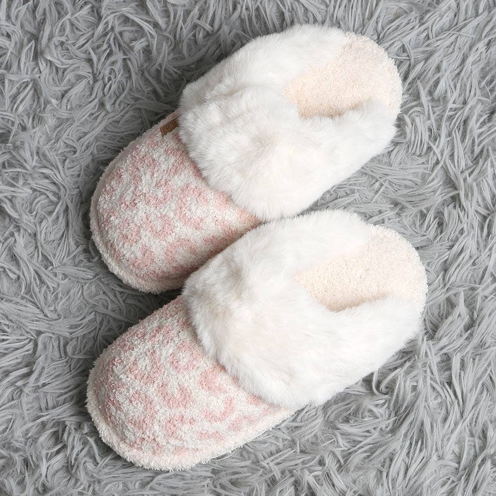 Leopard Faux Fur Soft Indoor Slippers